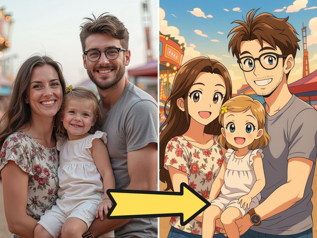 Custom Anime Style Portrait From Your Photos