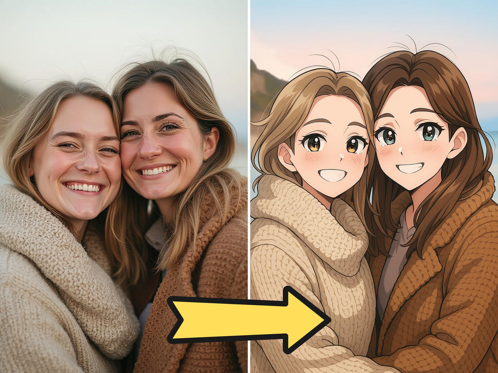 Custom Anime Style Portrait From Your Photos