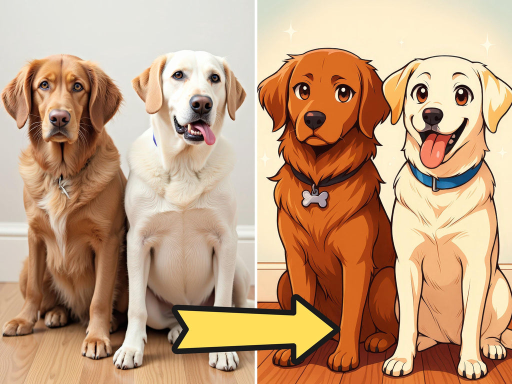 Custom Anime Style Pet Portrait