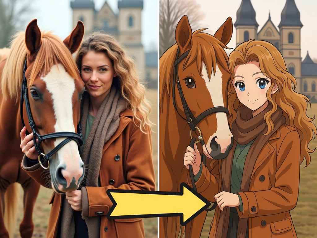 Custom Anime Style Horse Portrait