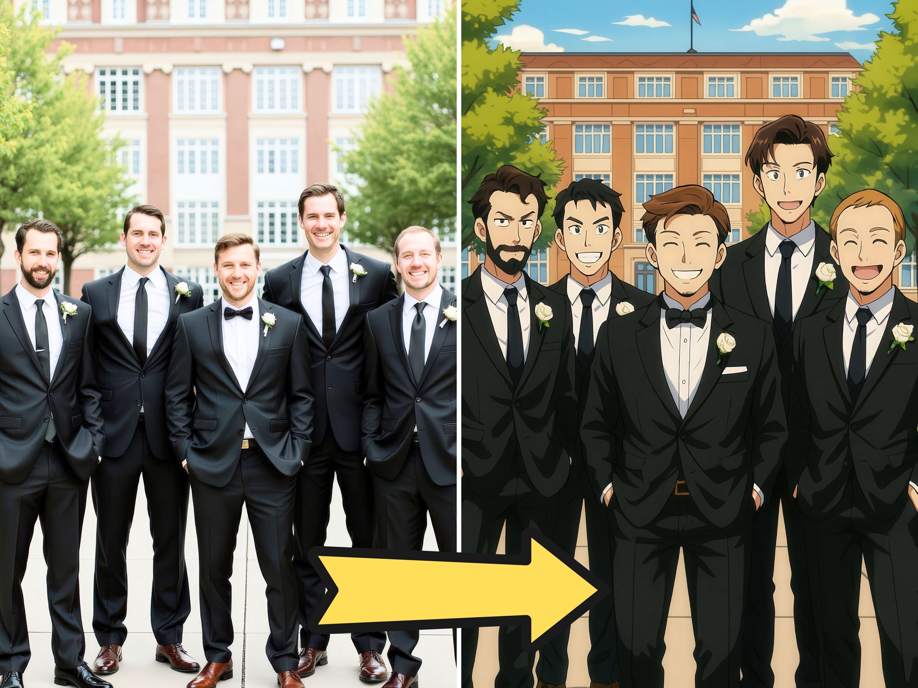 Custom Anime Style Wedding Portrait