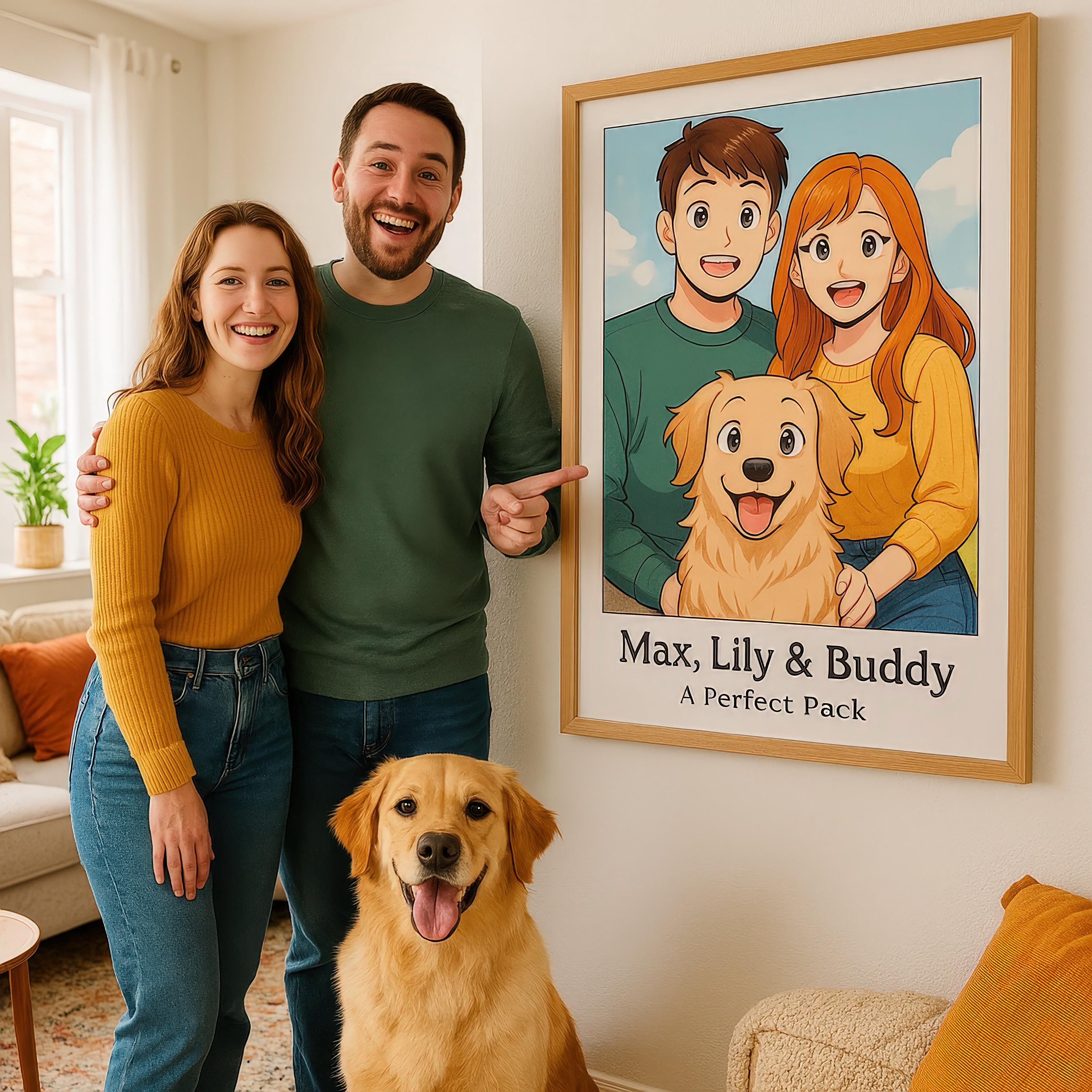 Custom Anime Style Pet Portrait