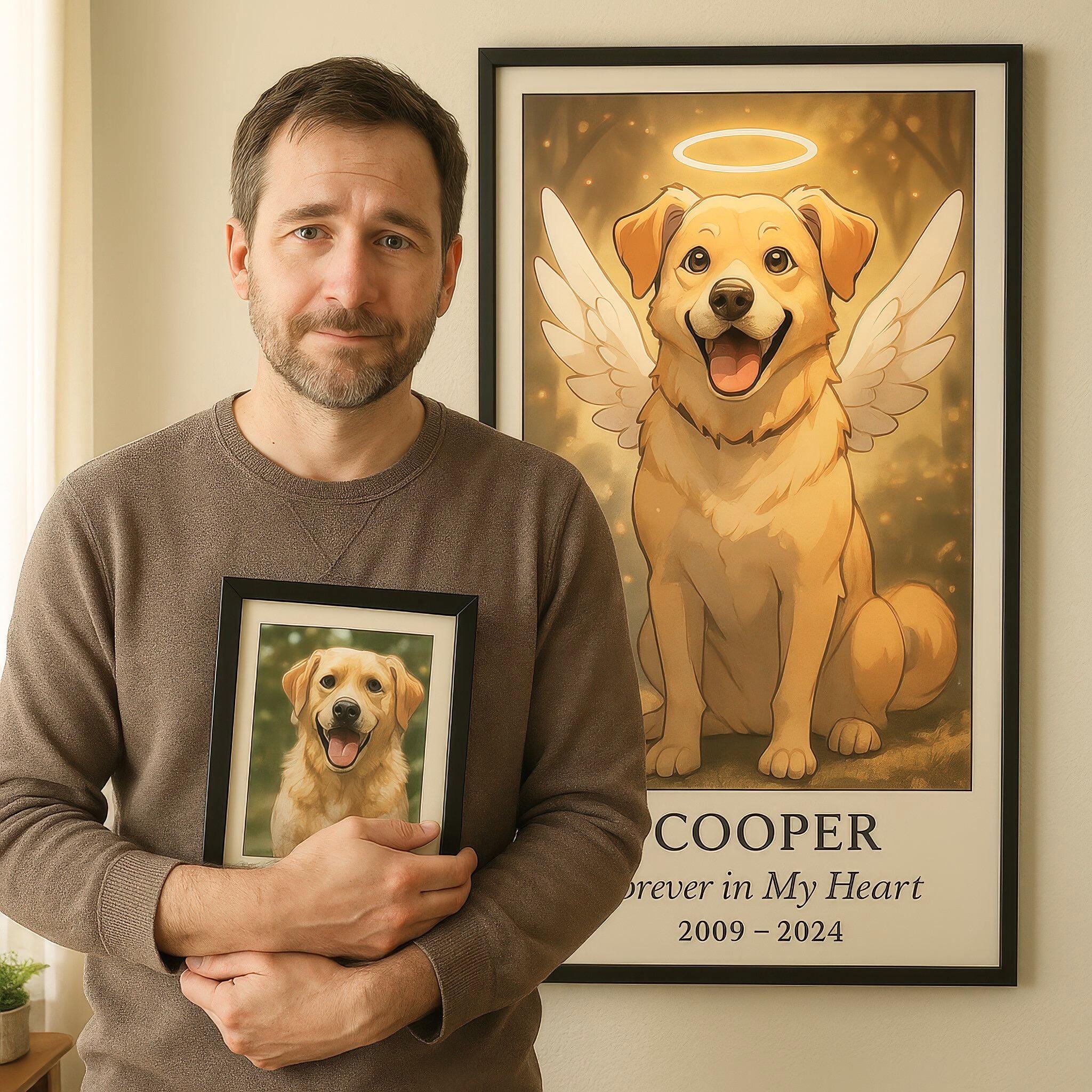 Custom Anime Pet Memorial Portrait