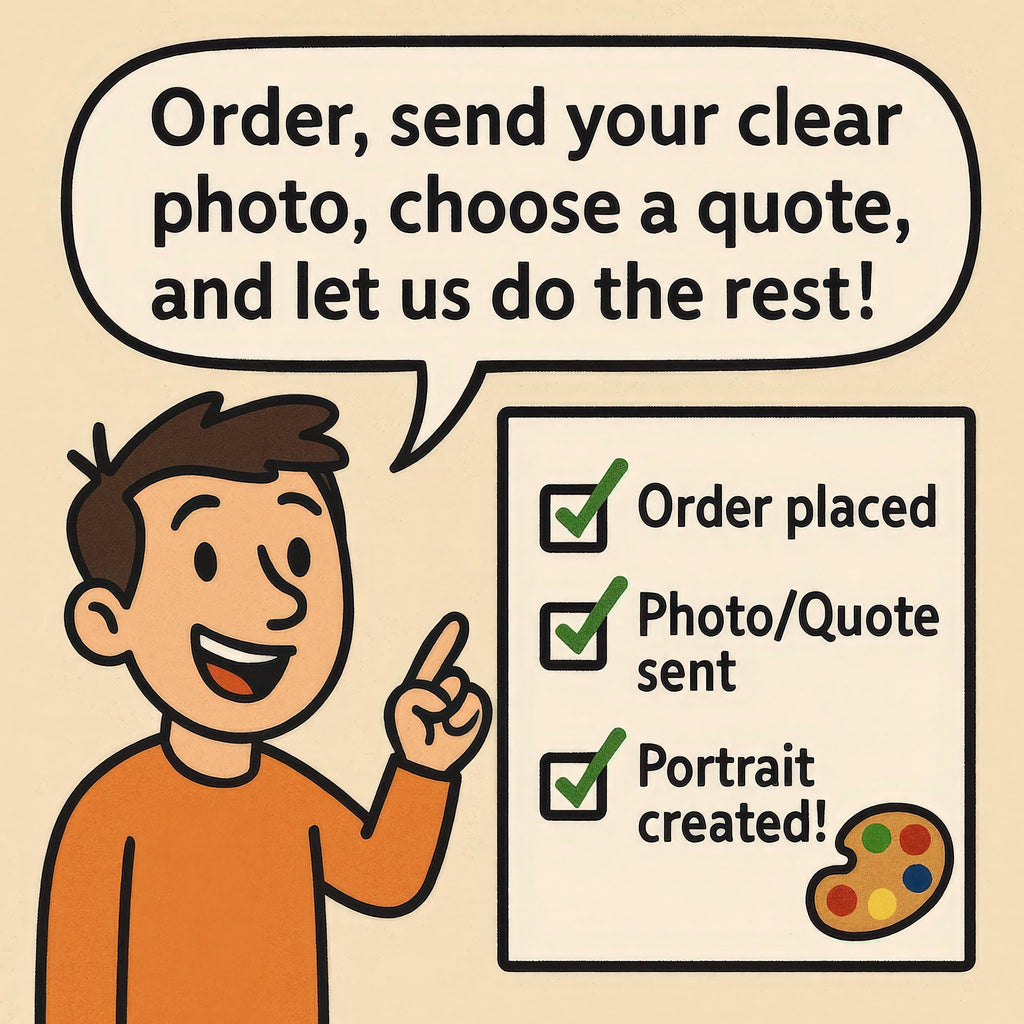 Personalized Caricature with Funny Quote