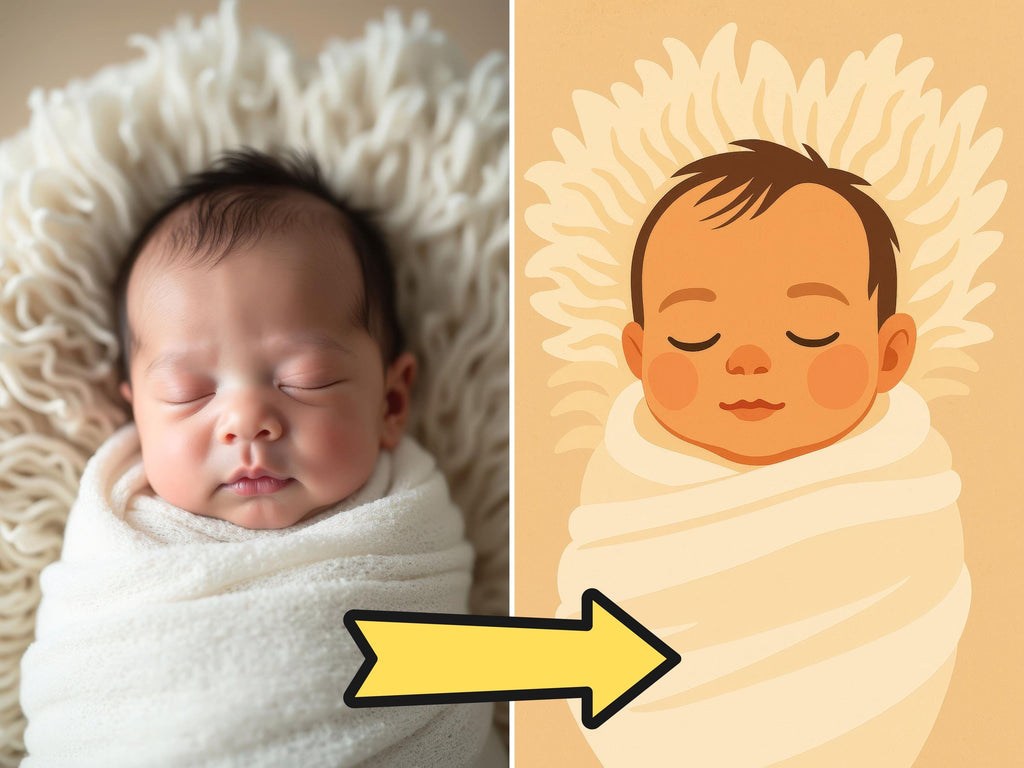 Custom Pastel Newborn Portrait