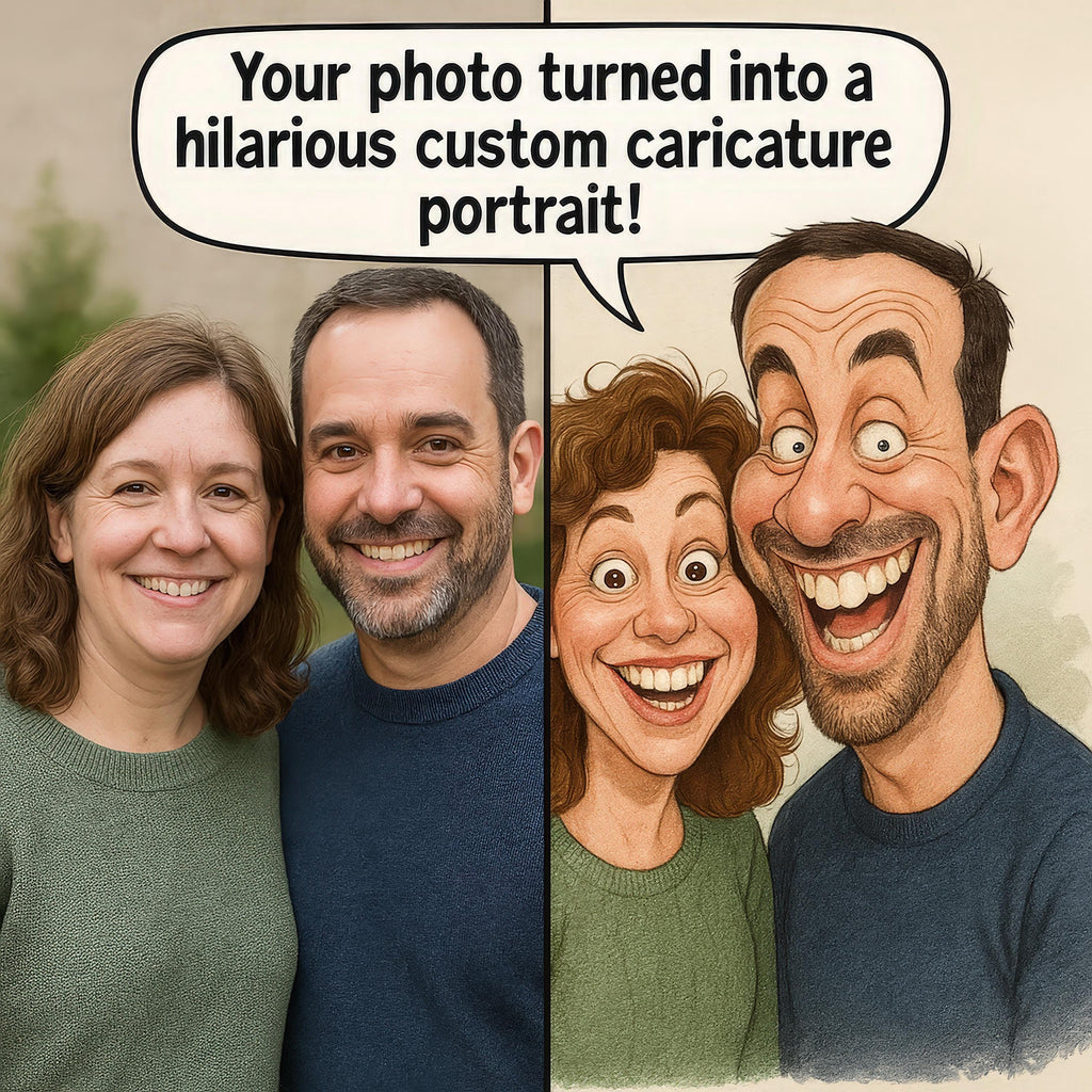 Funny Couple Caricature