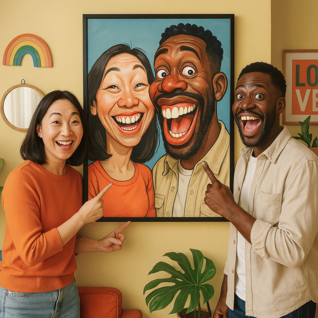 Funny Couple Caricature