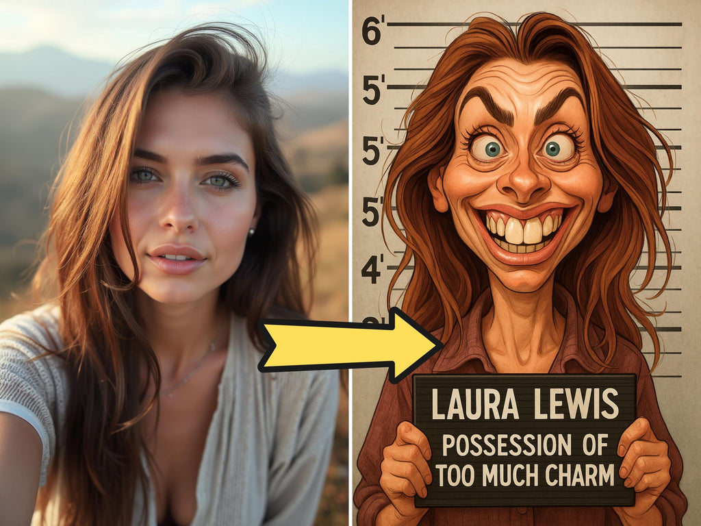 Mugshot Poster Caricature Portrait