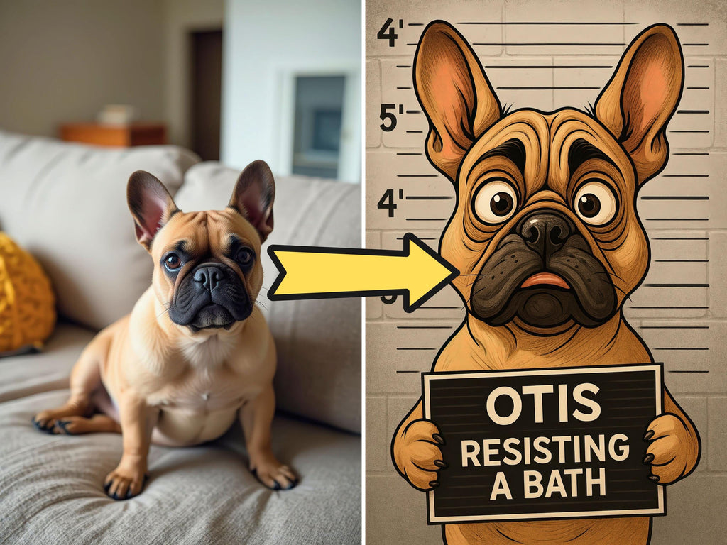 Custom Pet Mugshot Portrait