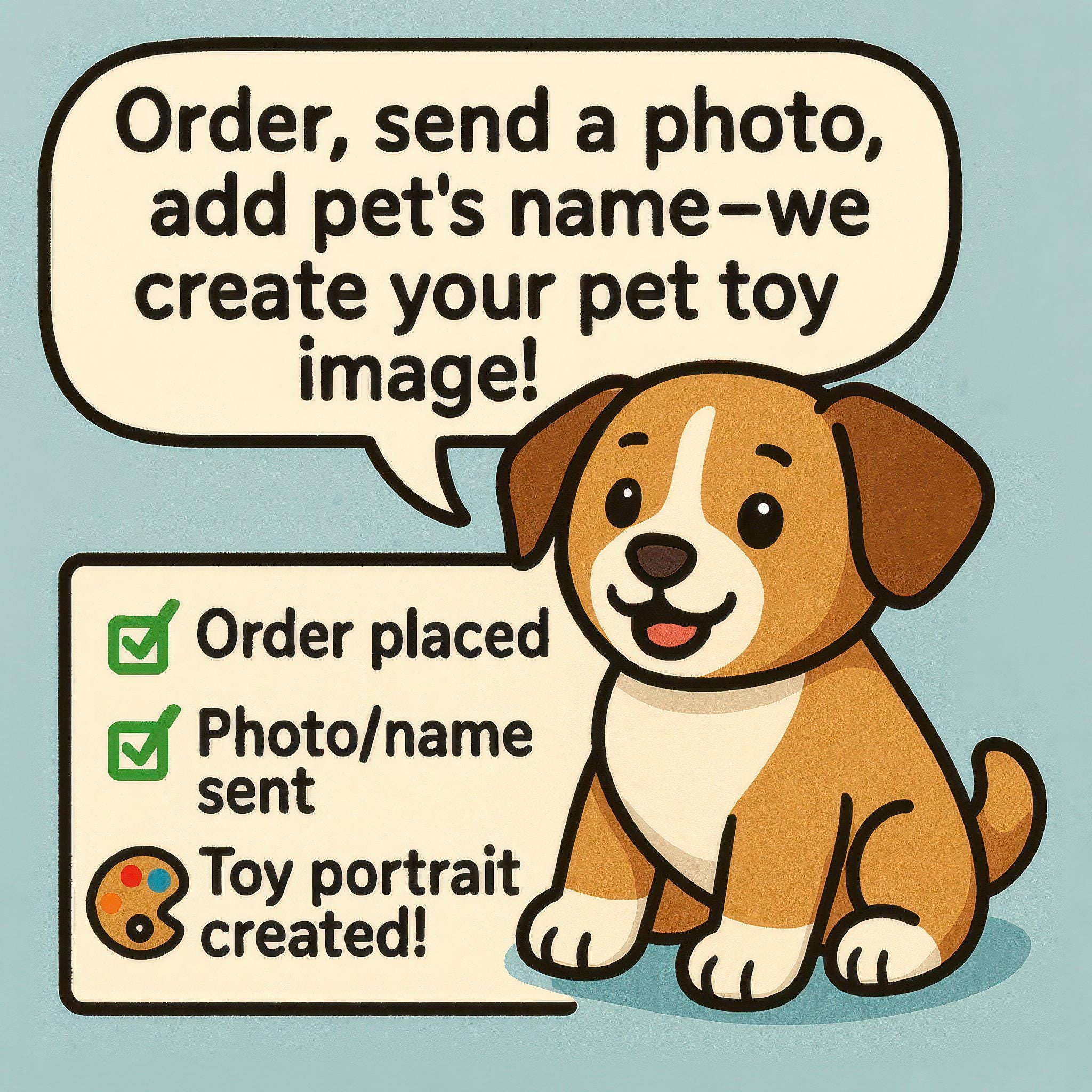 Custom Black & White Pet Illustration