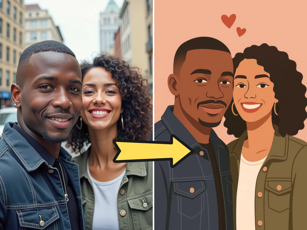 Romantic Pastel Couple Portrait