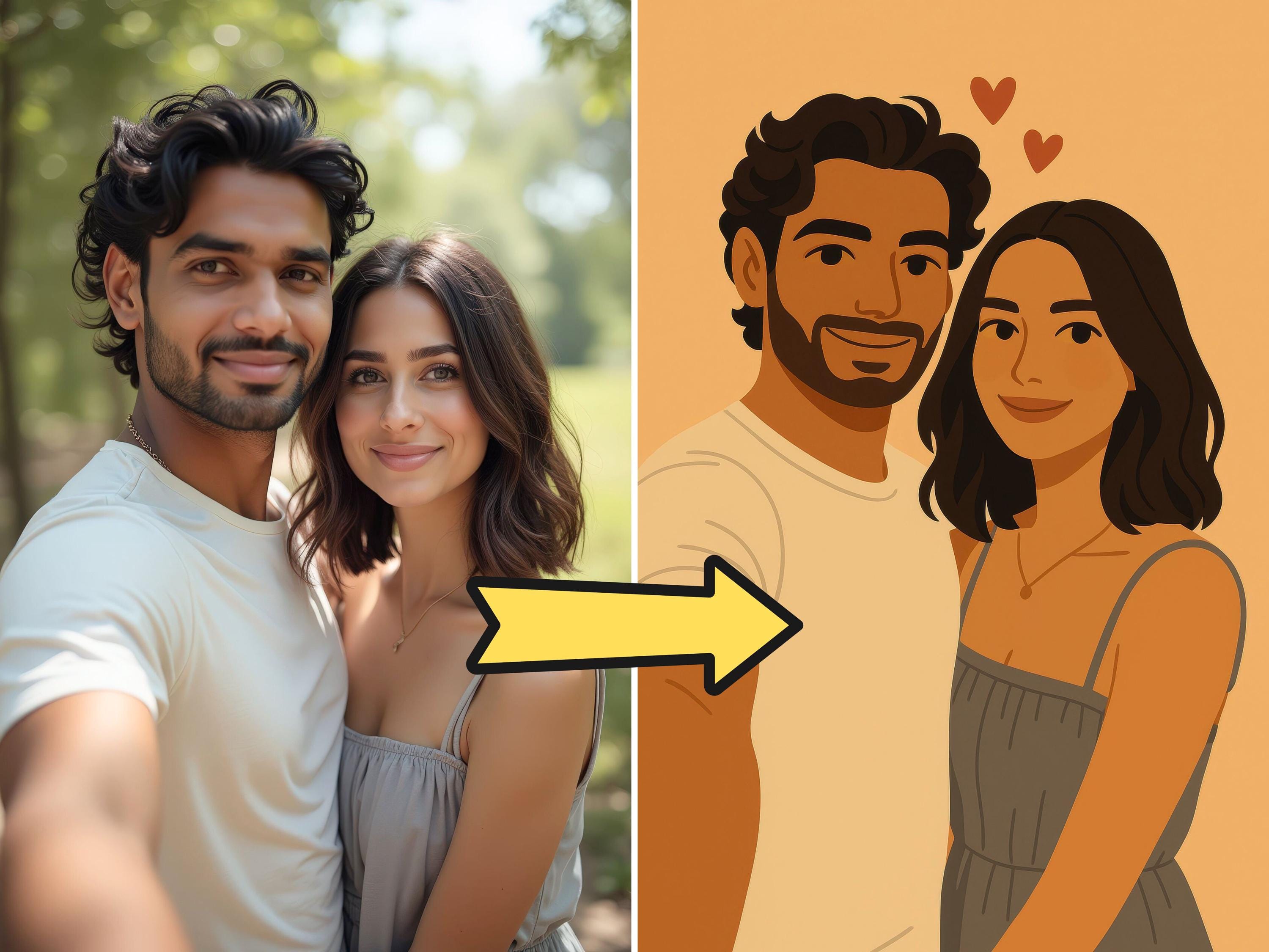 Romantic Pastel Couple Portrait