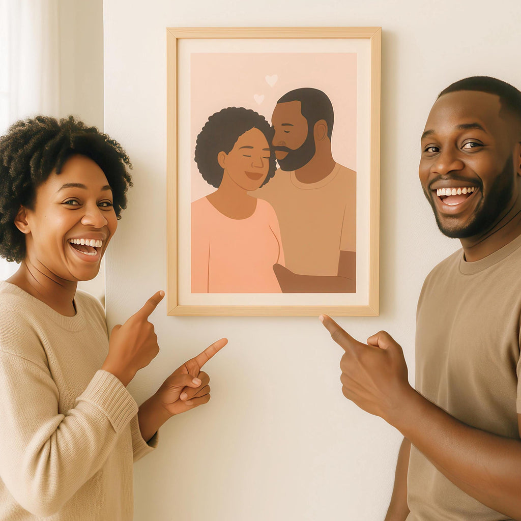 Romantic Pastel Couple Portrait