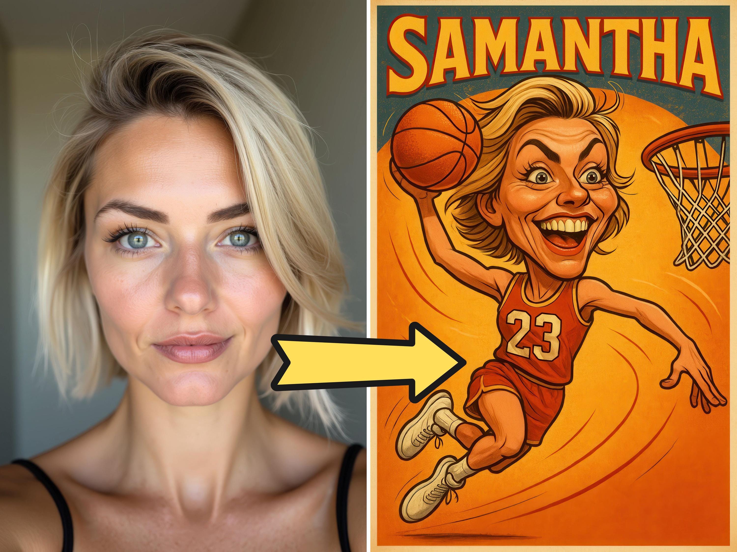 Custom Basketball Caricature