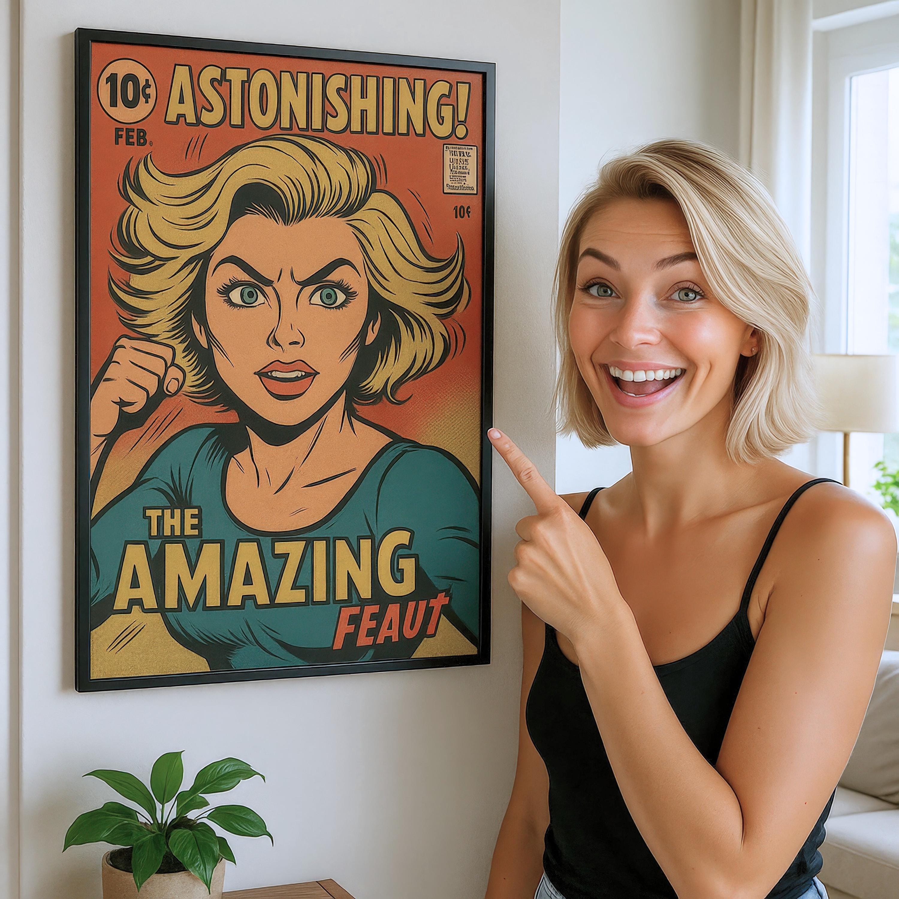 Custom Retro Comic Book Cover Portrait