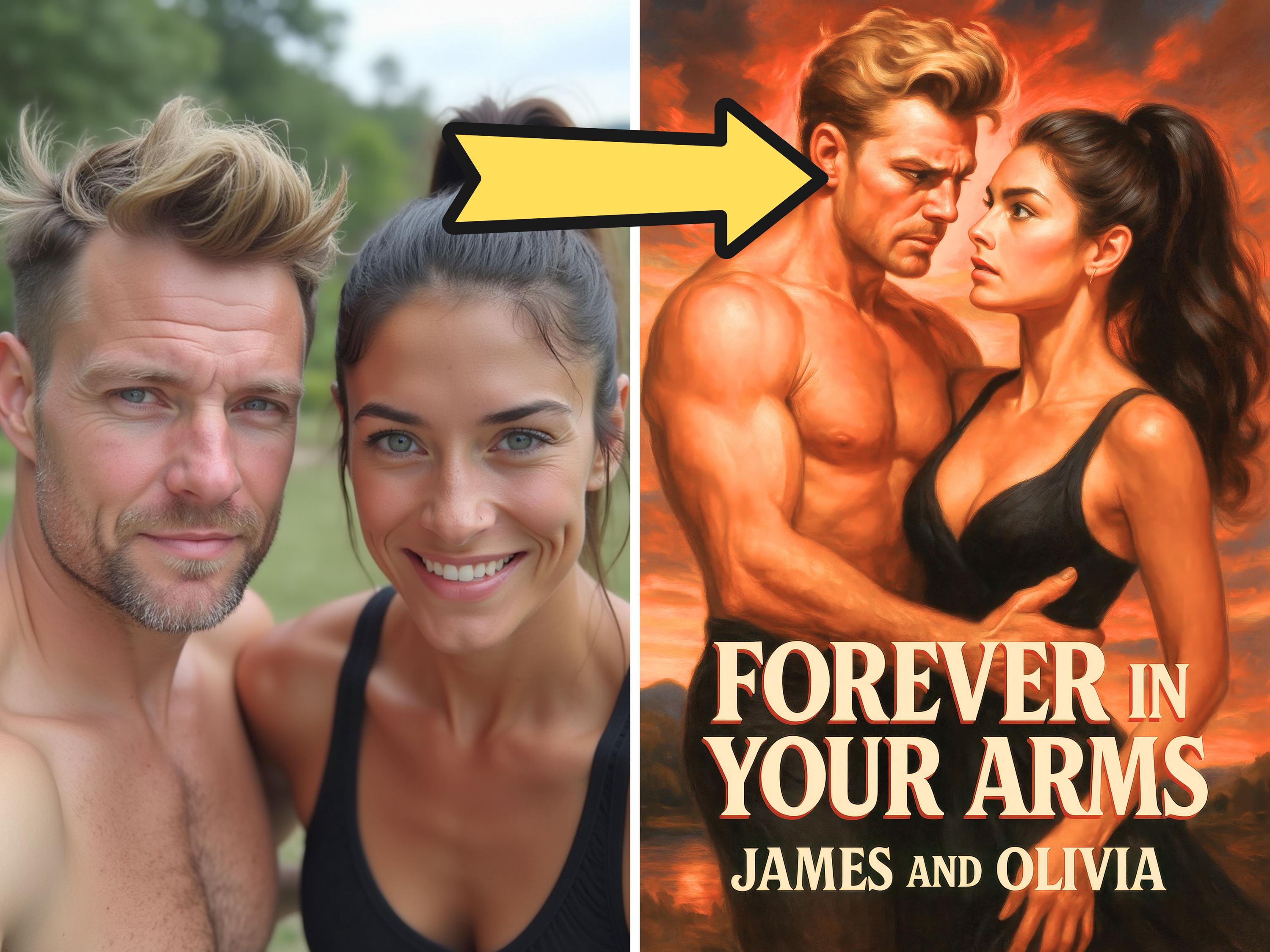 Cheesy Romance Novel Cover