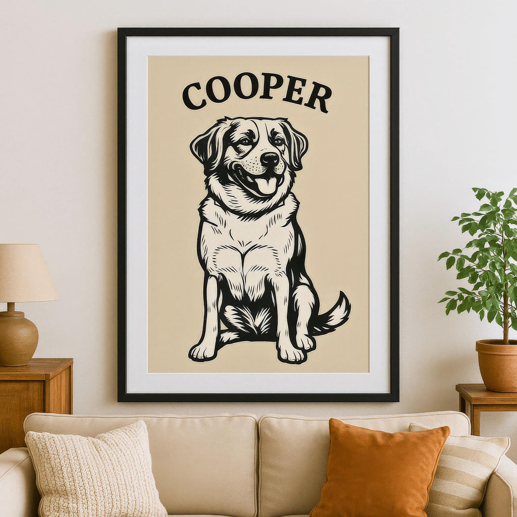 Elegant Black & White Pet Portrait