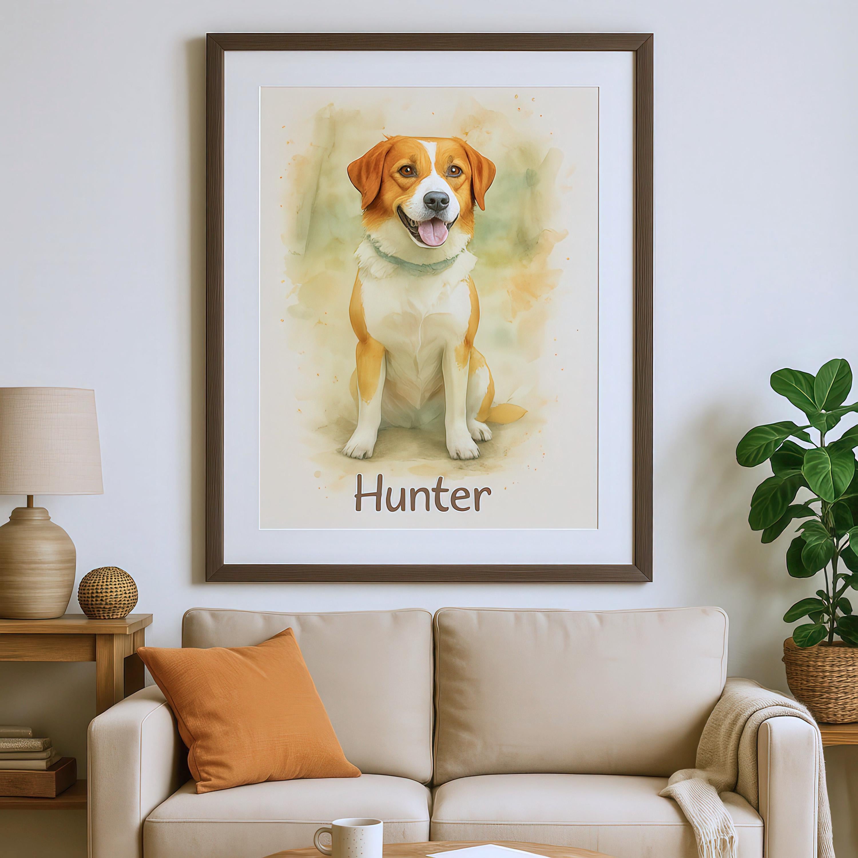 Custom Watercolor Pet Portrait