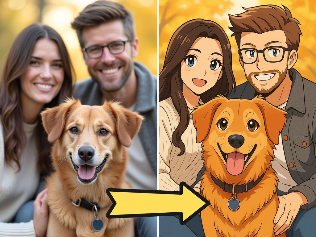 Custom Anime Style Pet Portrait