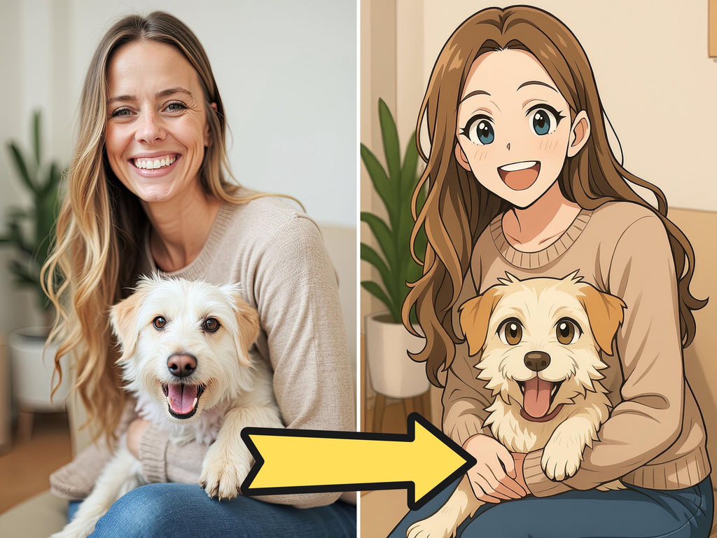 Custom Anime Style Pet Portrait