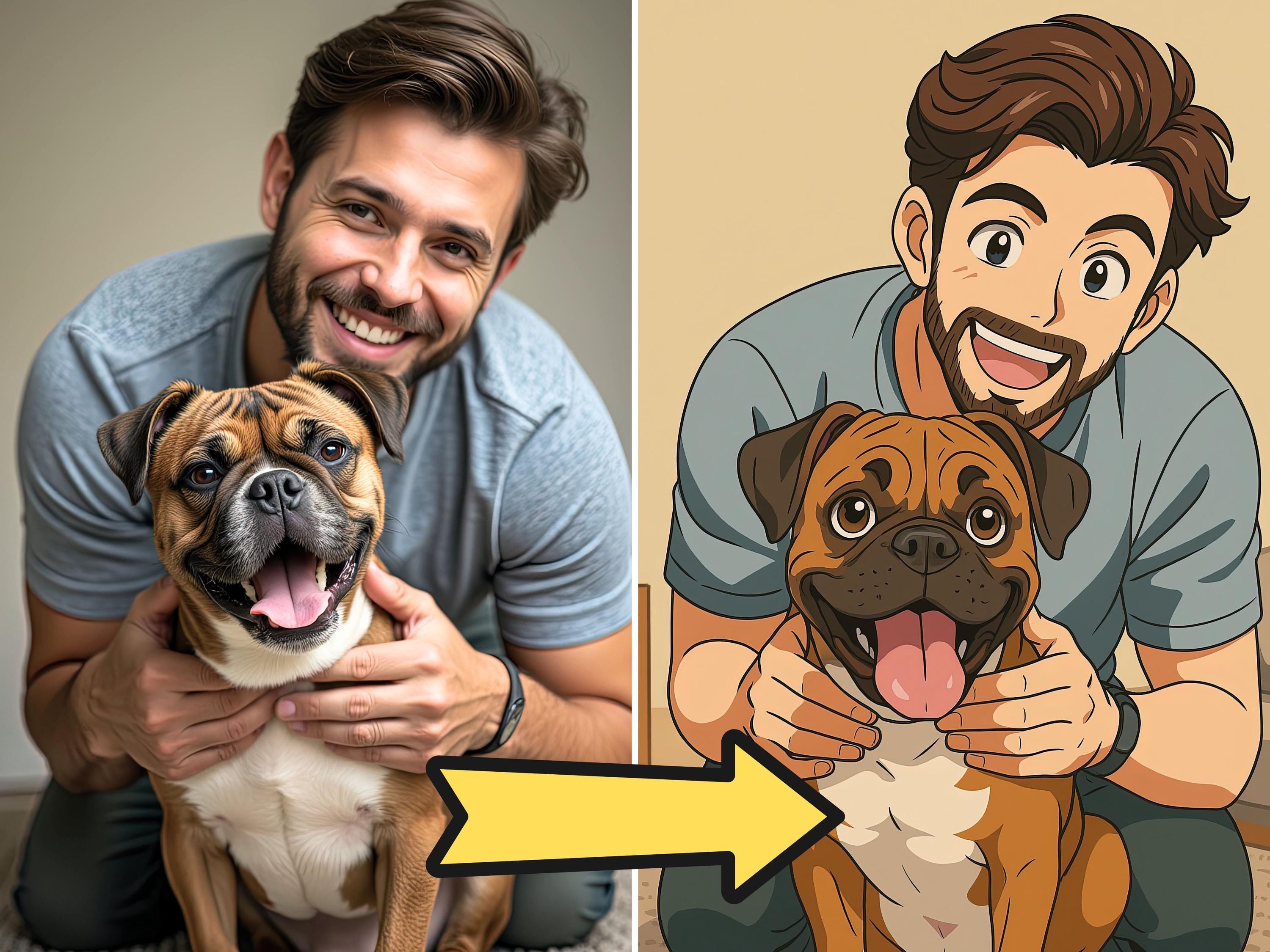 Custom Anime Style Pet Portrait