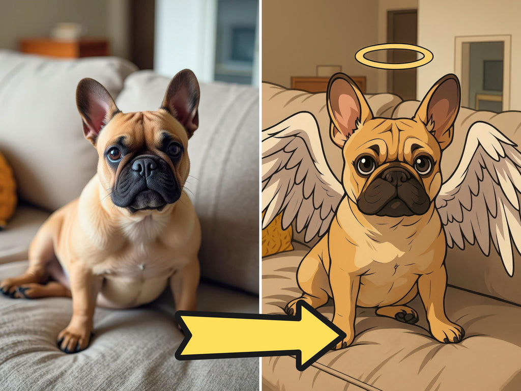 Custom Anime Pet Memorial Portrait