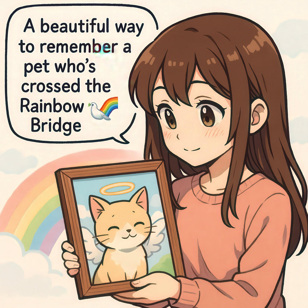 Custom Anime Pet Memorial Portrait