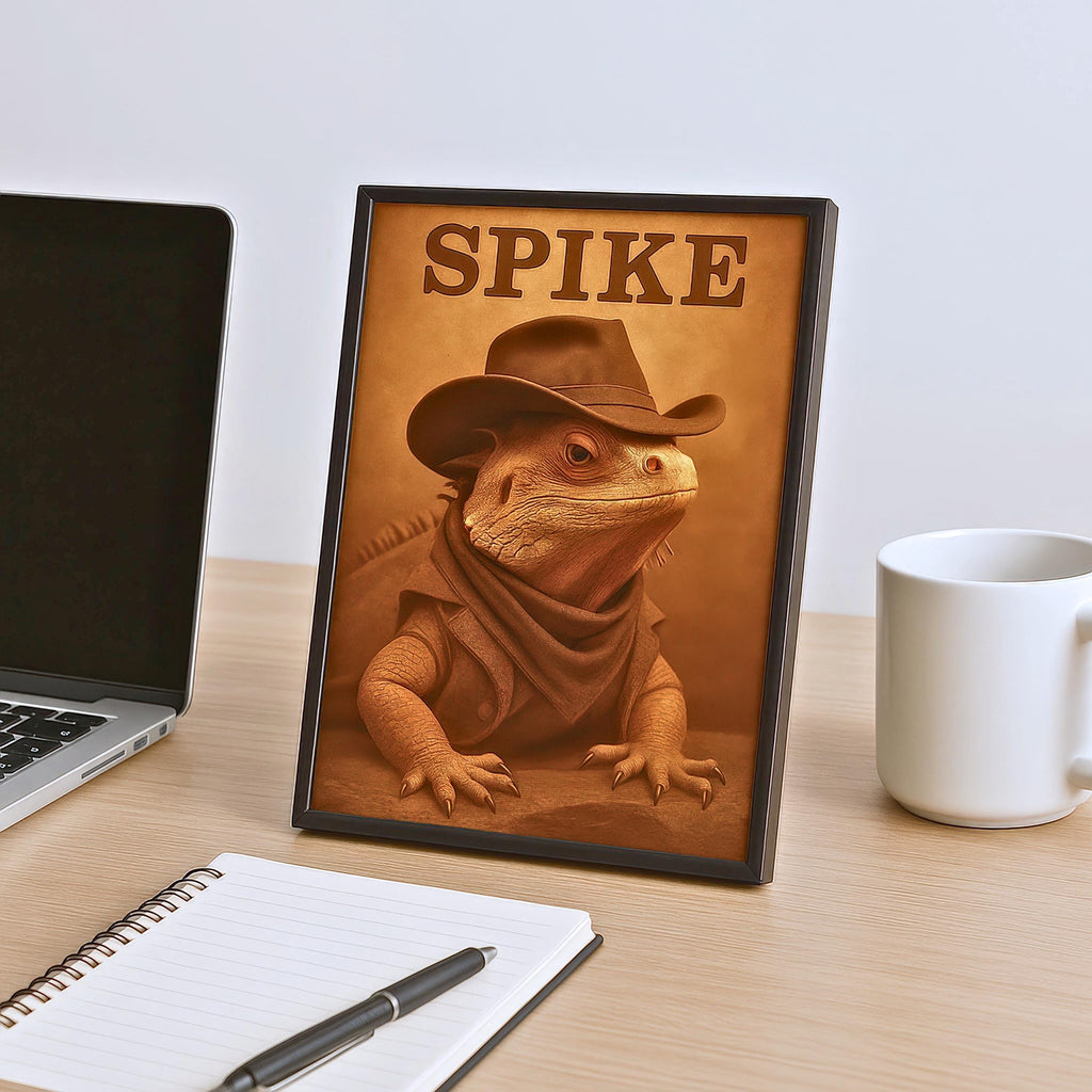 Custom Western Cowboy Pet Portrait