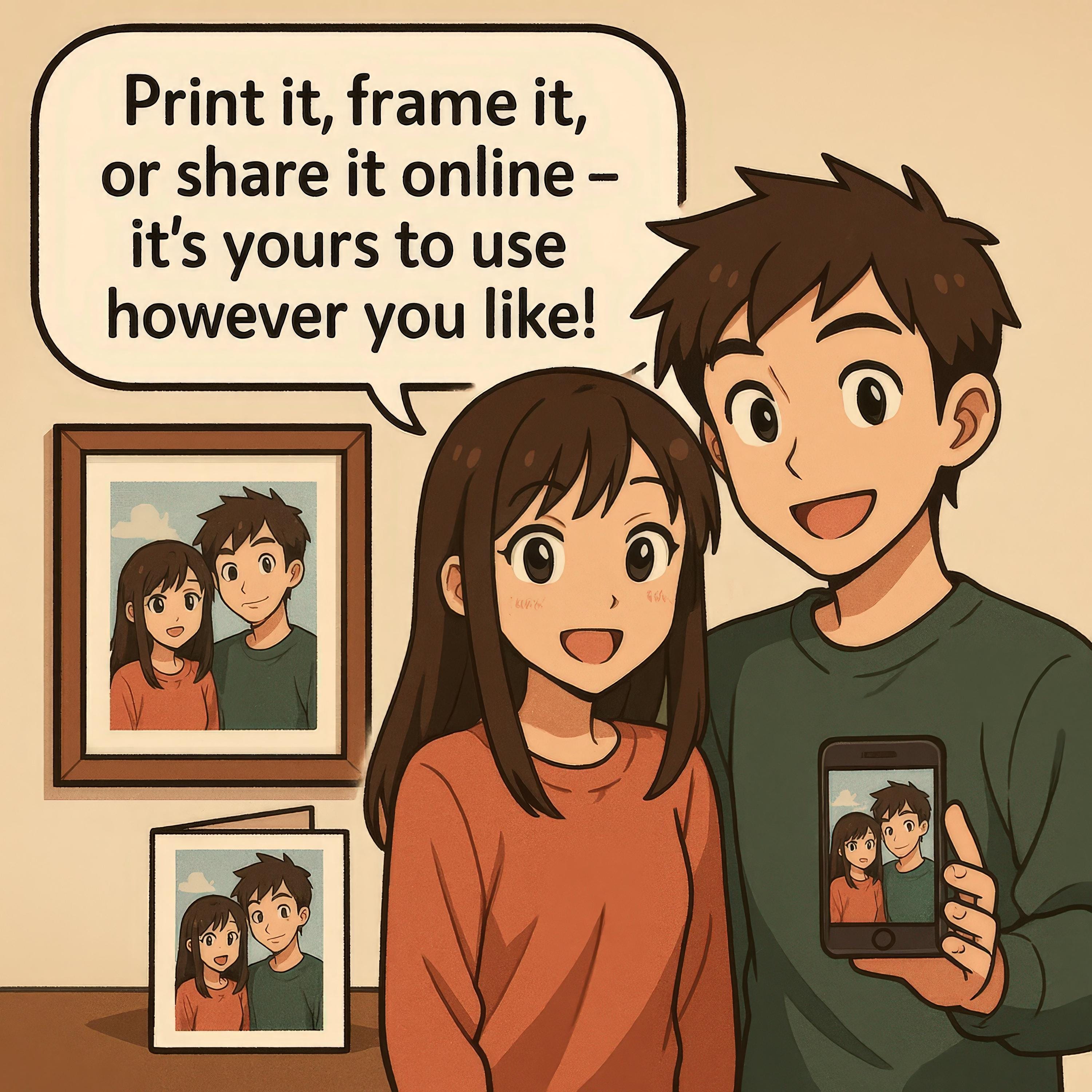 Custom Anime-Style Anniversary Newspaper Cover