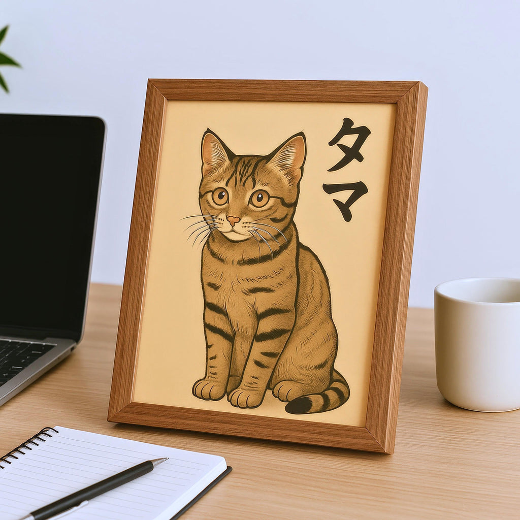 Custom Etegami-Style Pet Portrait
