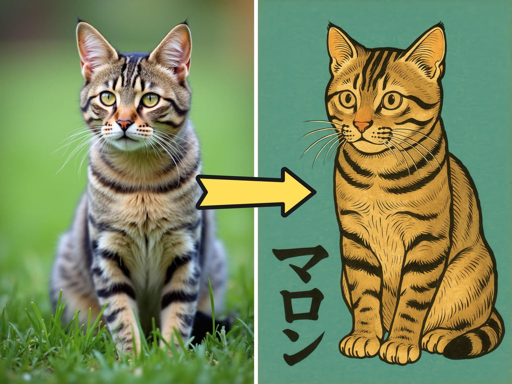 Custom Ukiyo-e Pet Portrait