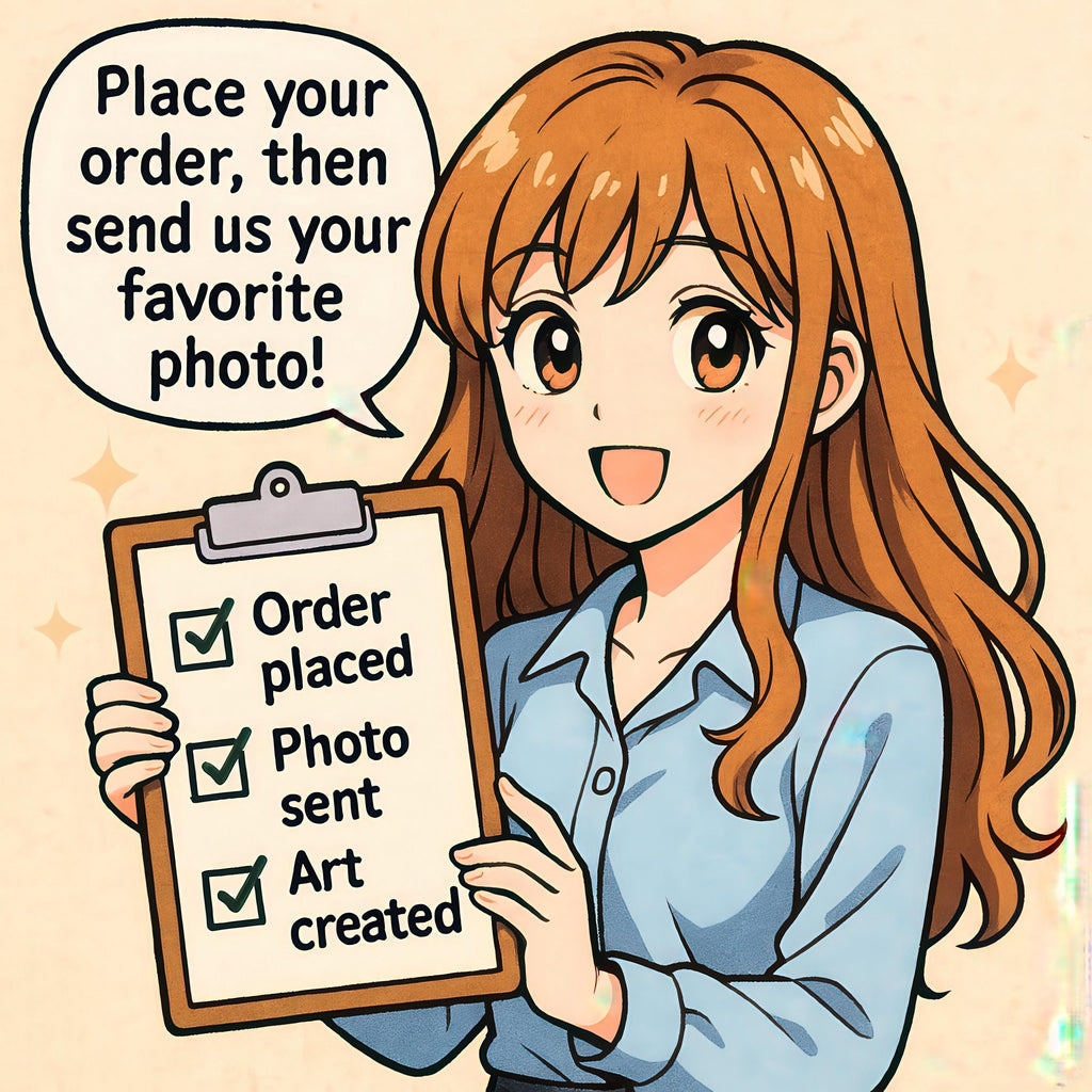 Personalized Anime Split Character Family Portrait