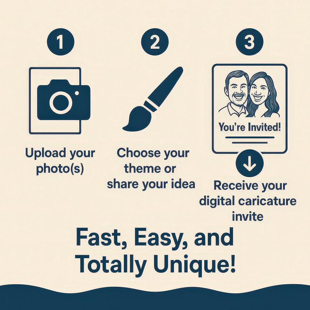 Custom Caricature Event Invitation Illustration