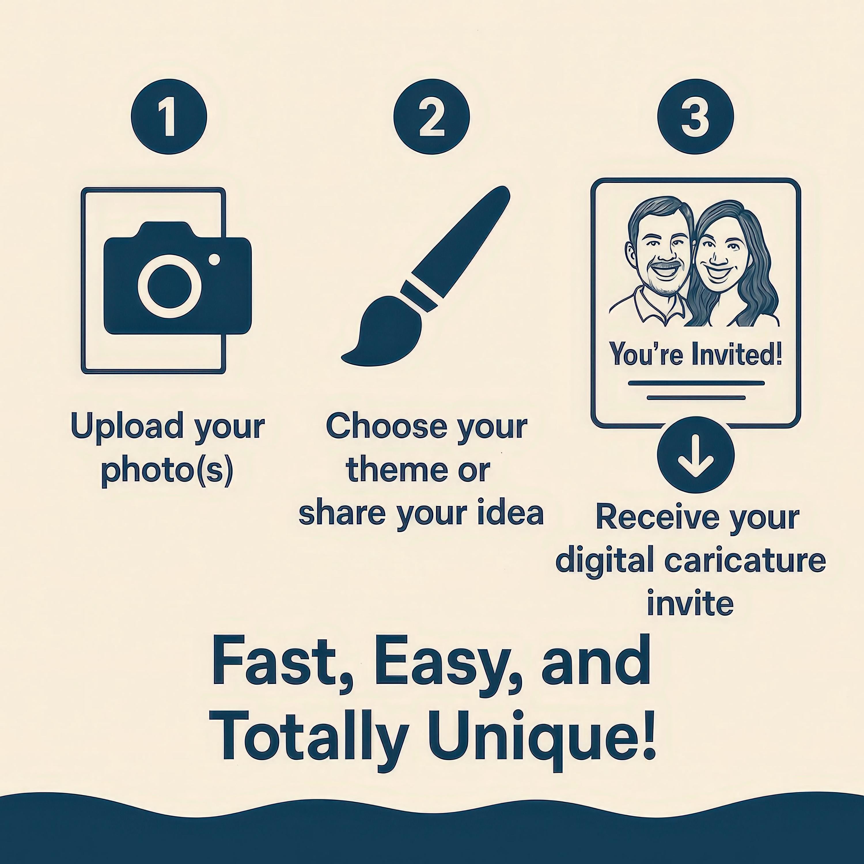 Custom Caricature Event Invitation Illustration