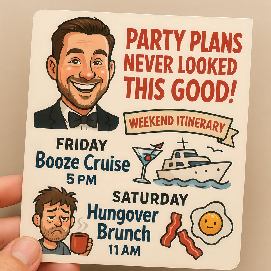 Custom Bachelorette & Bachelor Party Caricature