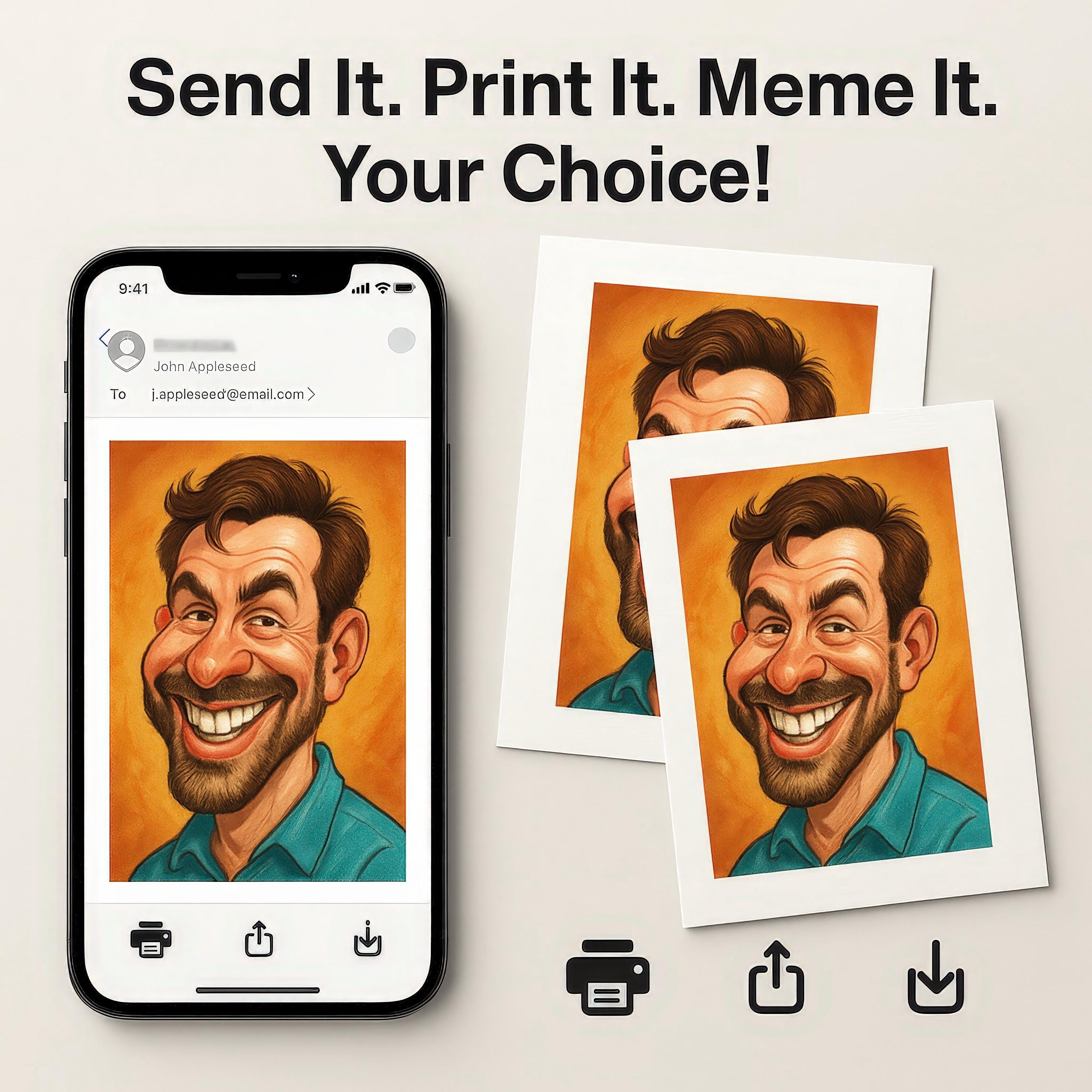 Custom Holiday Card Caricature