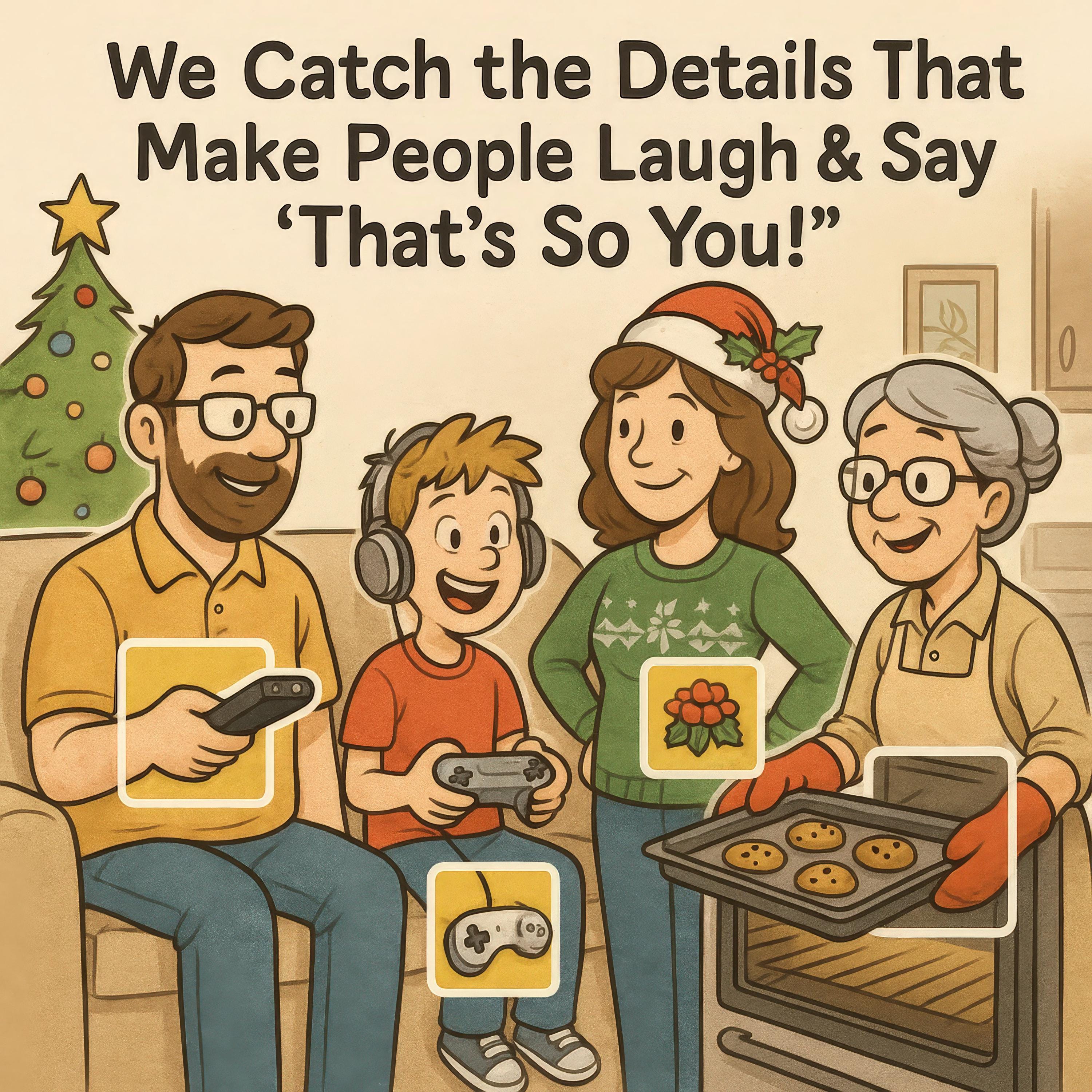 Custom Holiday Card Caricature