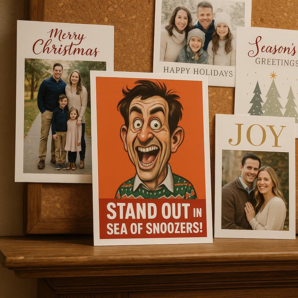 Custom Holiday Card Caricature