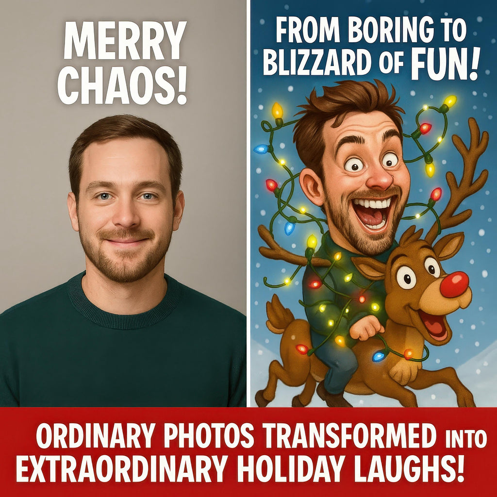 Custom Holiday Card Caricature