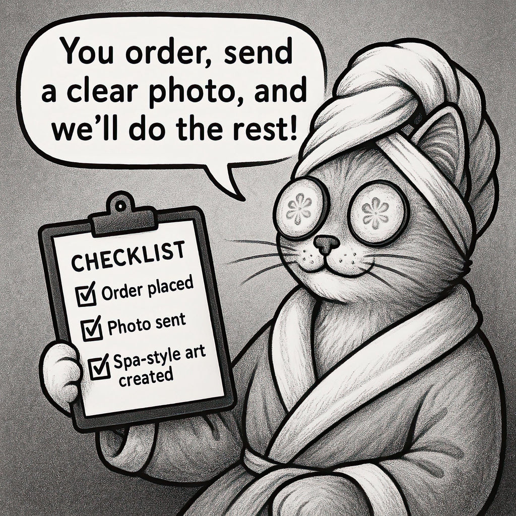 Custom Spa Style Pet Portrait