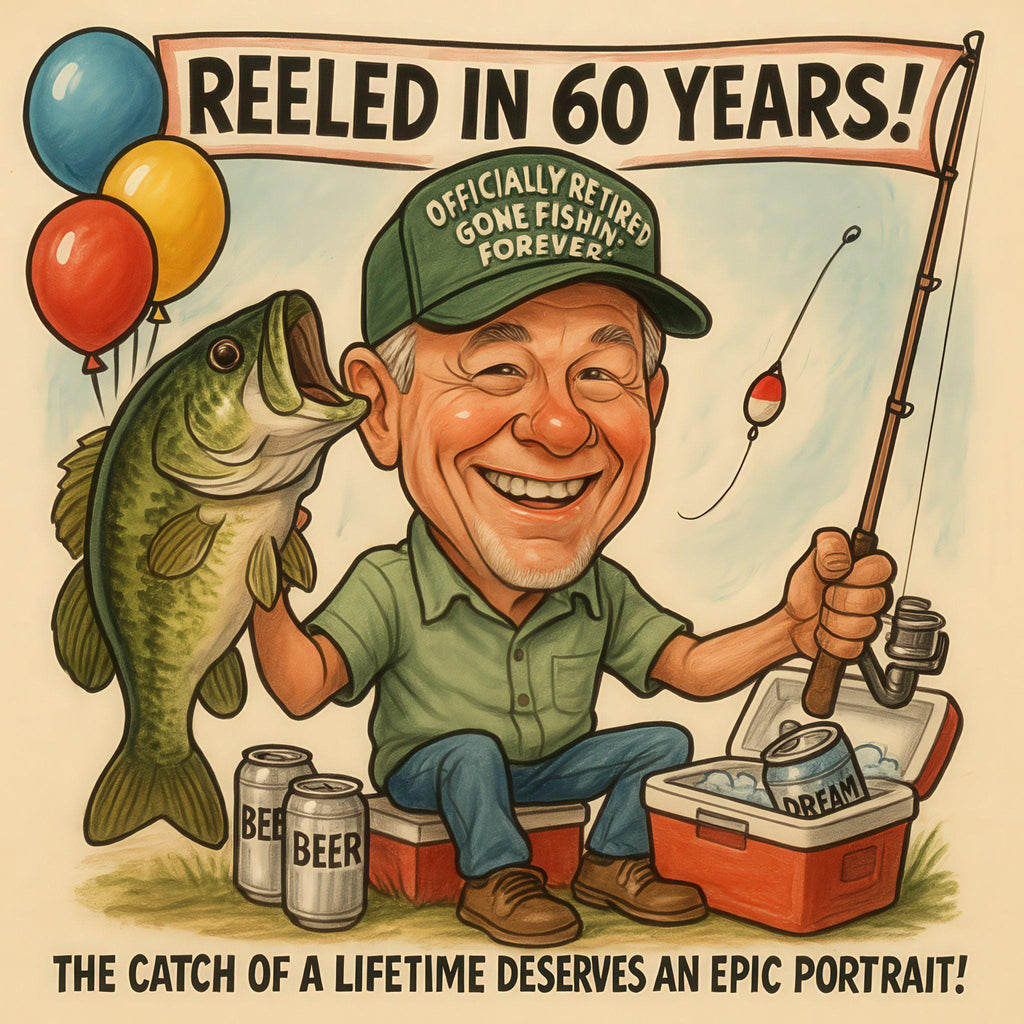 Custom Fisherman Caricature