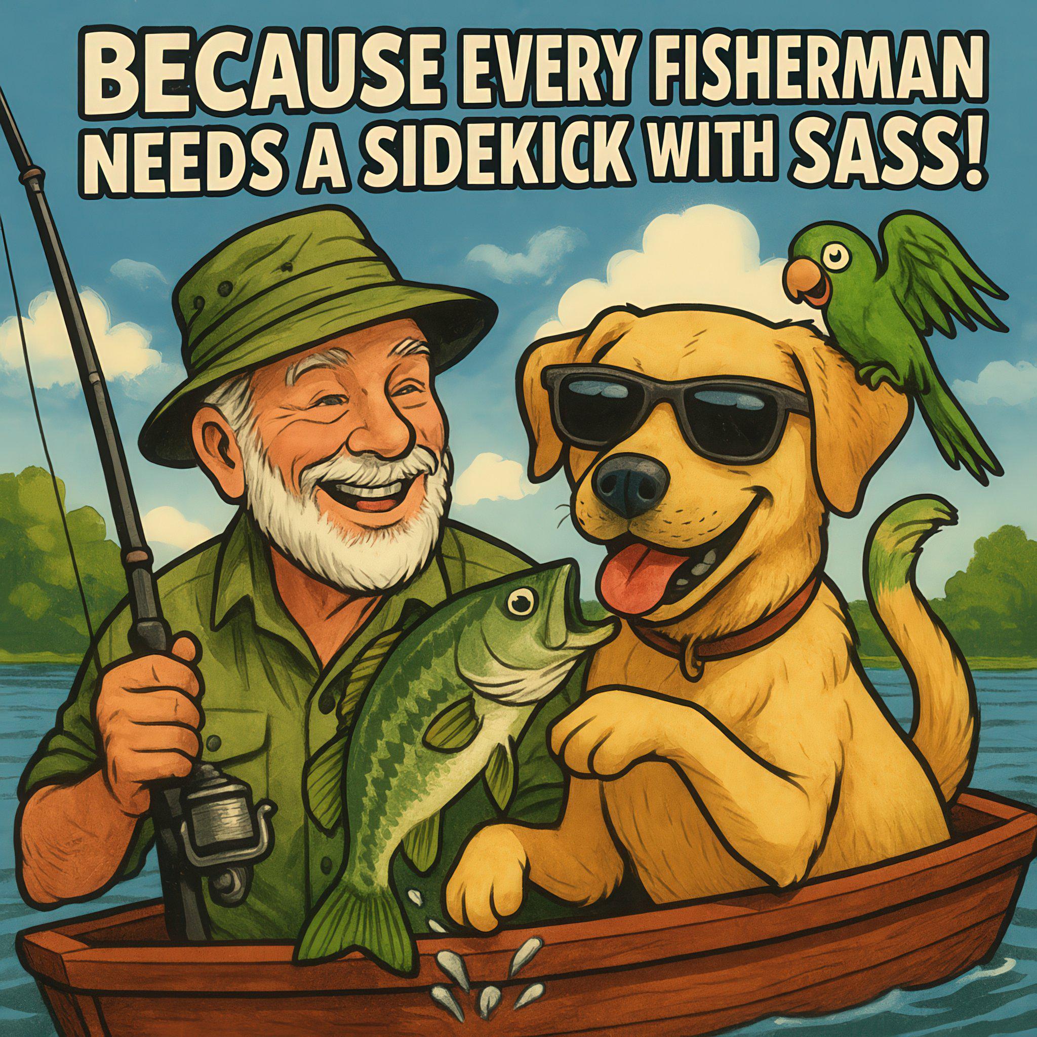 Custom Fisherman Caricature