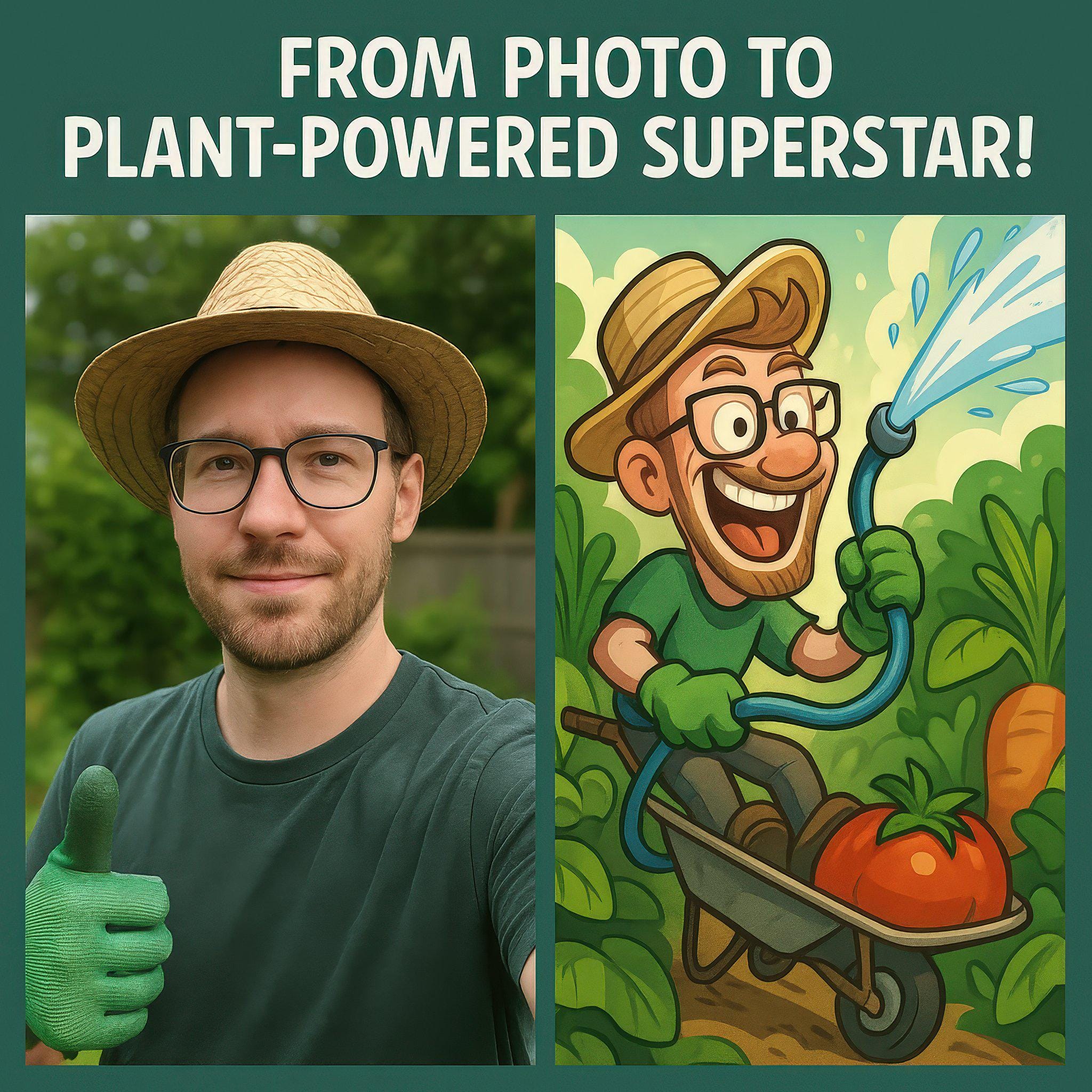 Custom Gardener Caricature