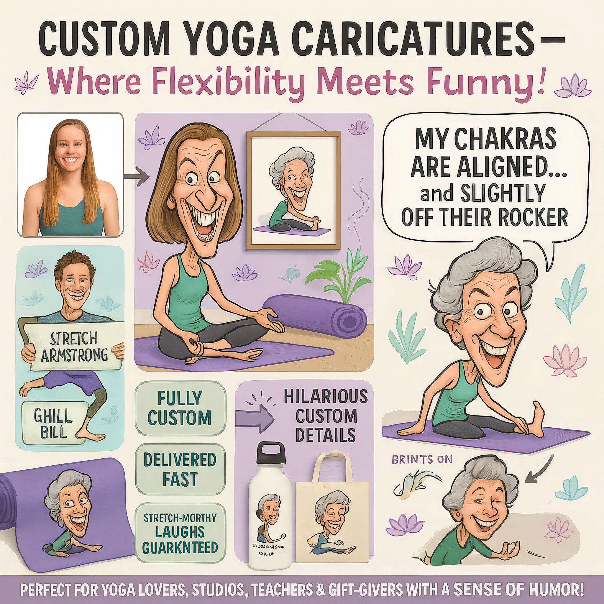 Custom Yoga Caricature