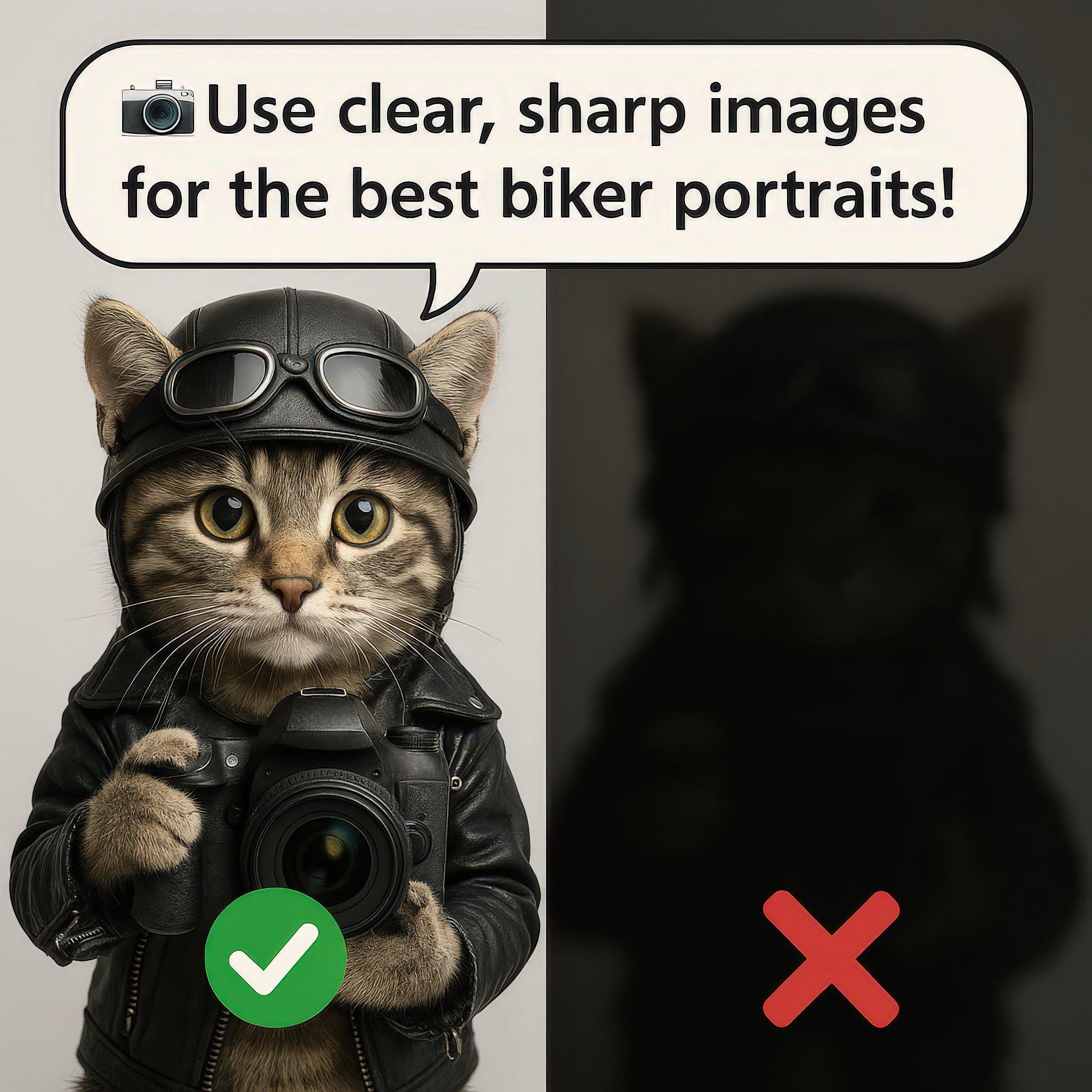 Cool Personalized Biker Pet Portrait