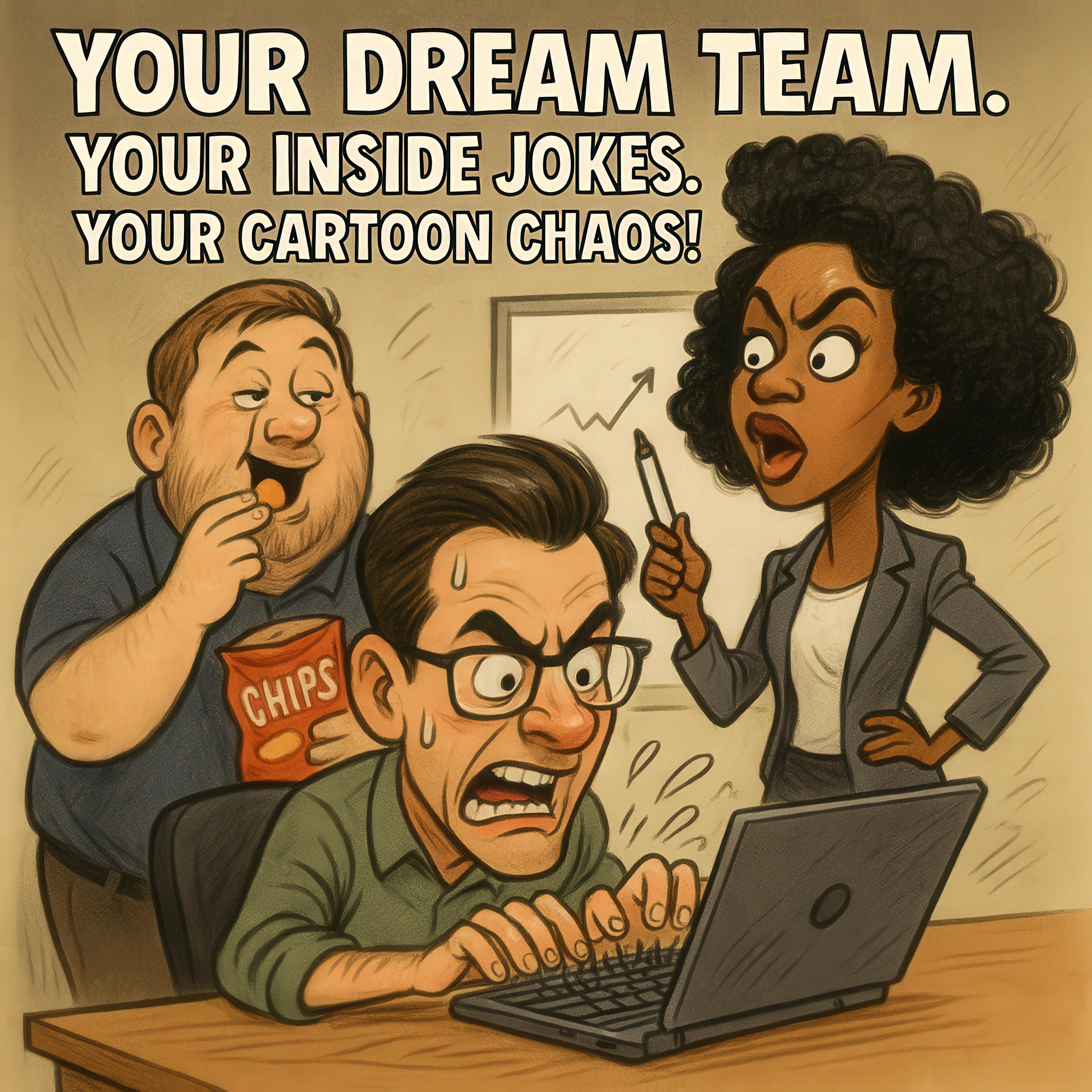 Custom Funny Coworker Caricature