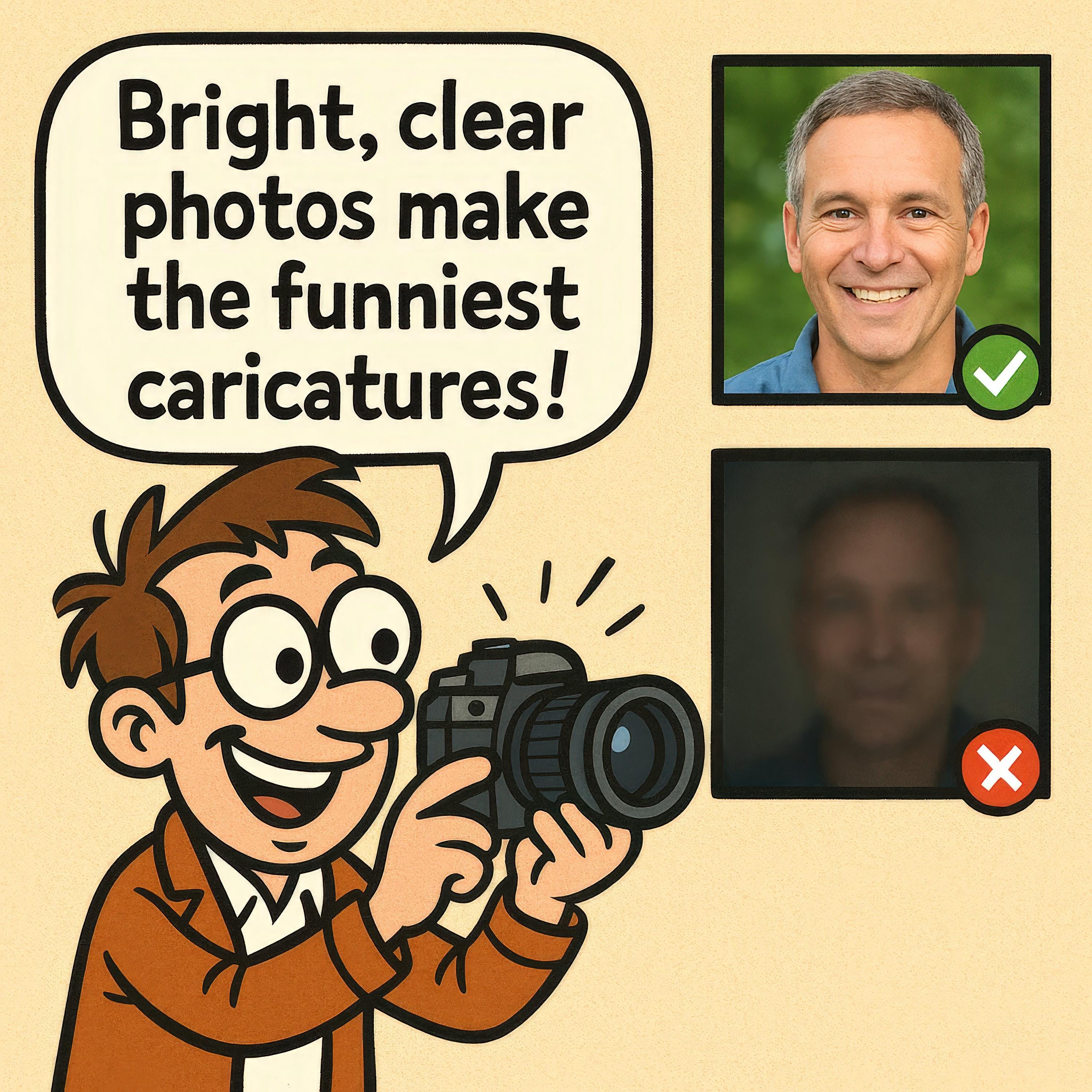 Custom Caricature Portrait with Funny Quote