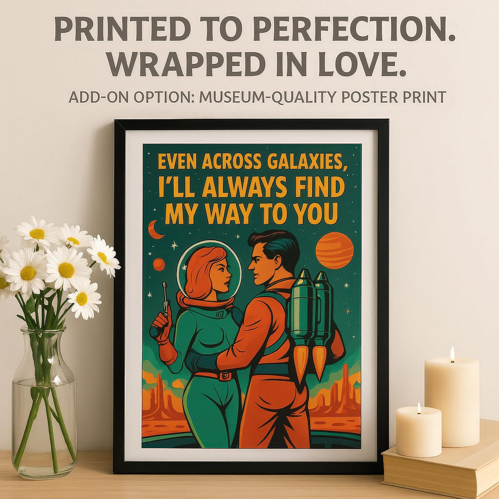 Romantic Love Portrait with Personalized Text