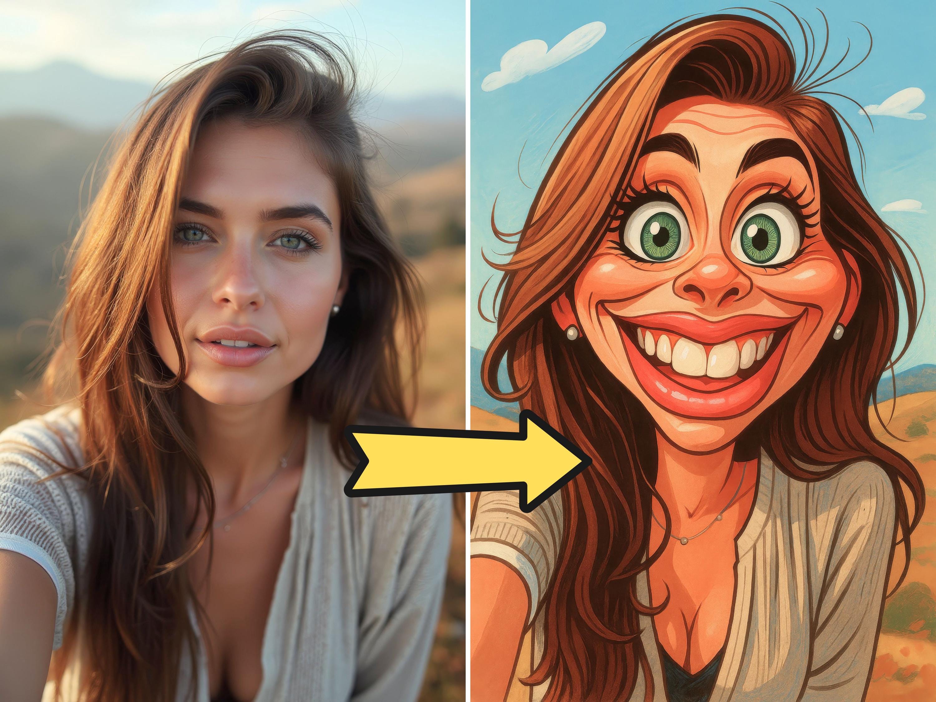 Funny Couple Caricature