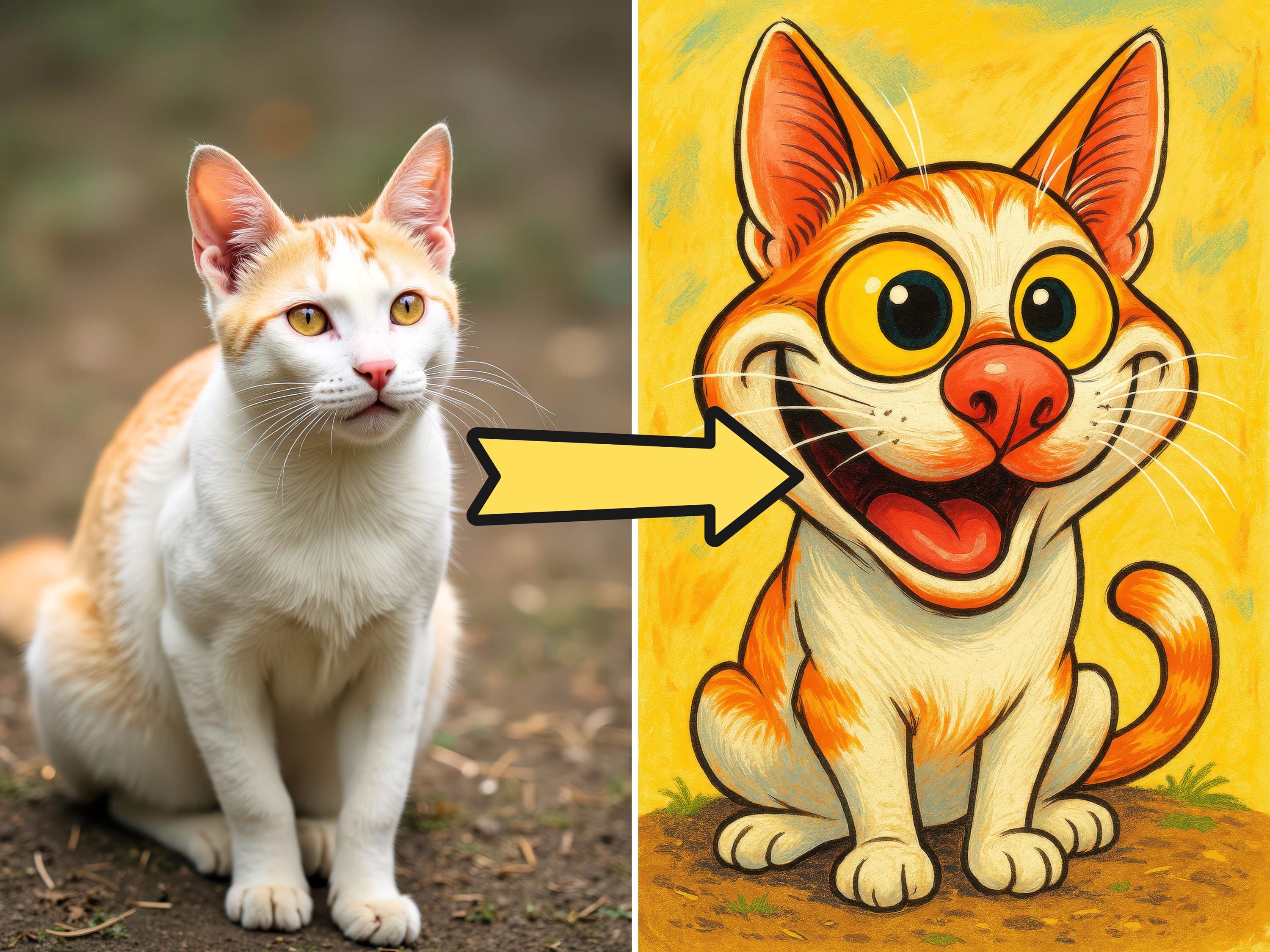 Custom Funny Pet Caricature Portrait